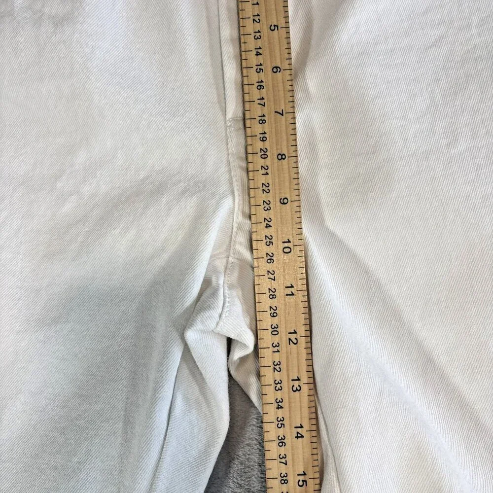 Michael Kors White Denim Greenwich Fit Bootcut Women’s Pants Size 14 Flared Boho